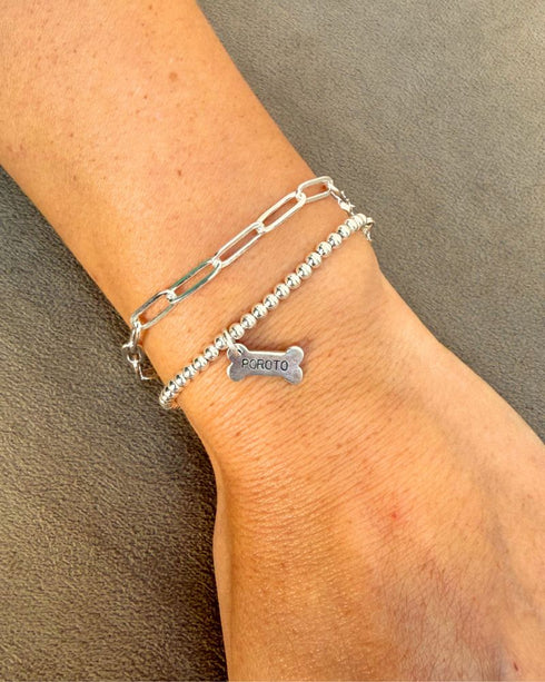 Pulsera Chain Acero Blanco