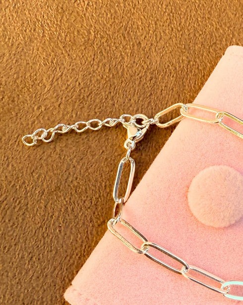 Pulsera Chain Acero Blanco