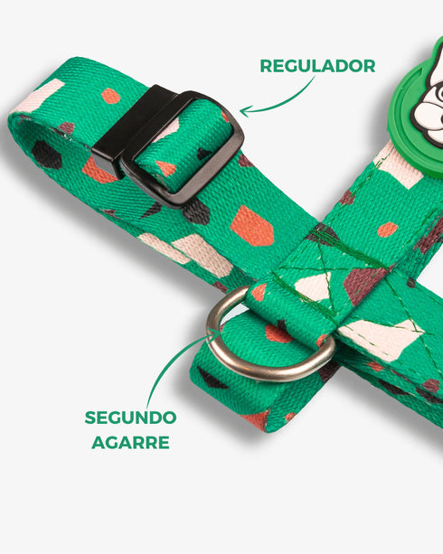 Pretal Doble Agarre Rocky Verde