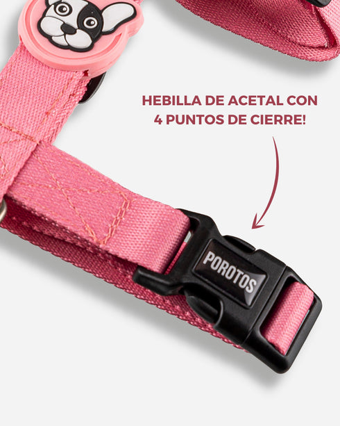 Pretal Doble Agarre Rosa