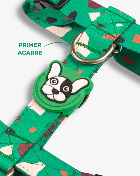 Pretal Doble Agarre Rocky Verde