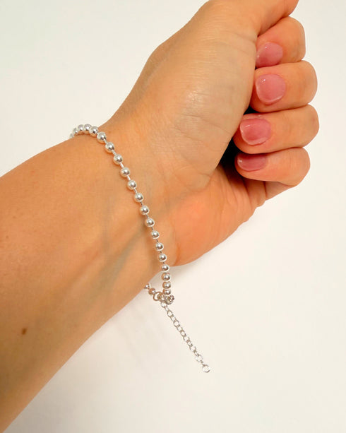 Pulsera Bolitas Plata 925