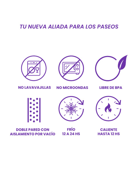 Botella Térmica 3 en 1 de 950ml - Color Rosa