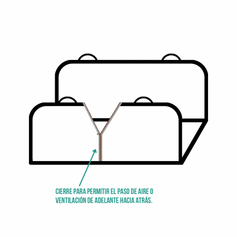 Funda de Asiento *Wavy lines Verde y Rosa*