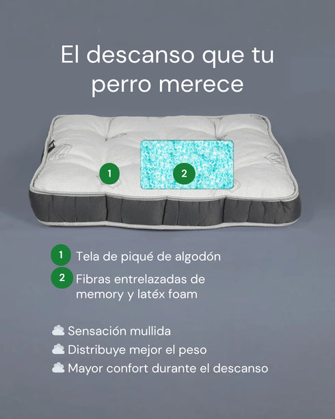 Colchón Premium Simmons para Perros (50x70 cm) + Funda de regalo