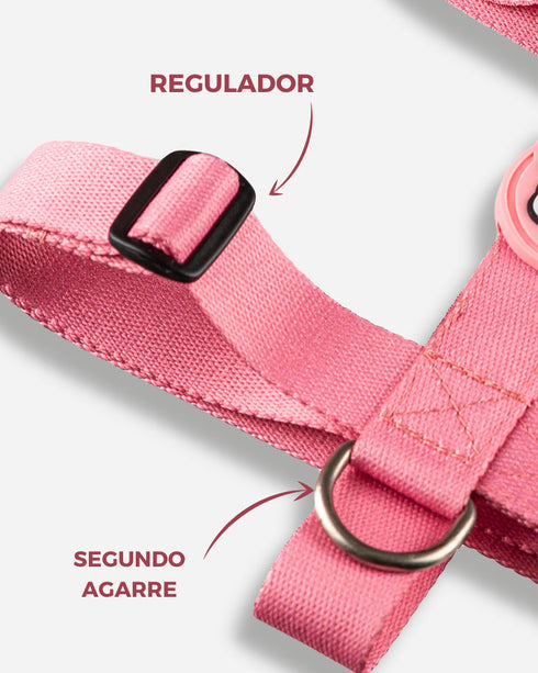 Pretal Doble Agarre Rosa