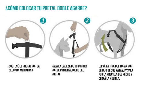 Pretal Doble Agarre Rosa