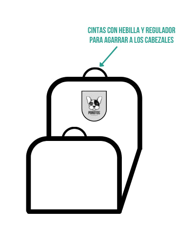 Funda de Asiento Individual *Wavy lines Negro y Verde*