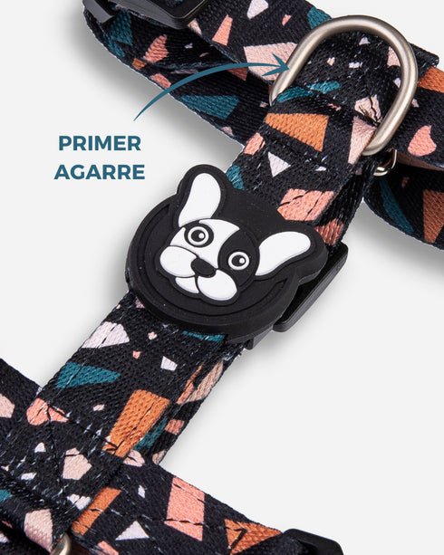 Pretal Doble Agarre Rocky Negro